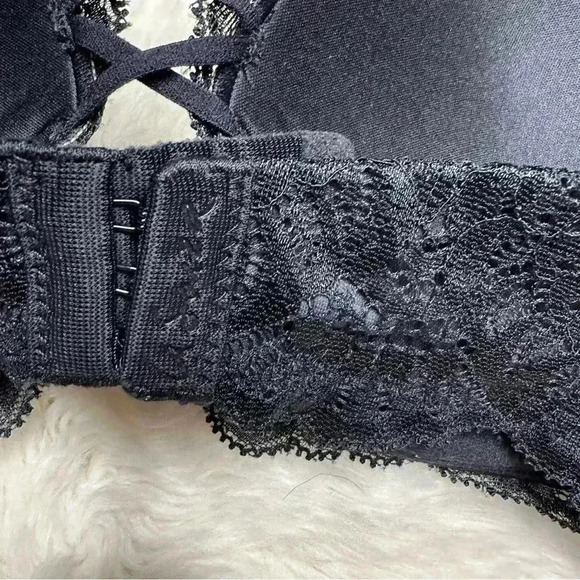 La Senza Strapless Push Up Bra Lace Black  & Cream Size 32C - Picture 5 of 16